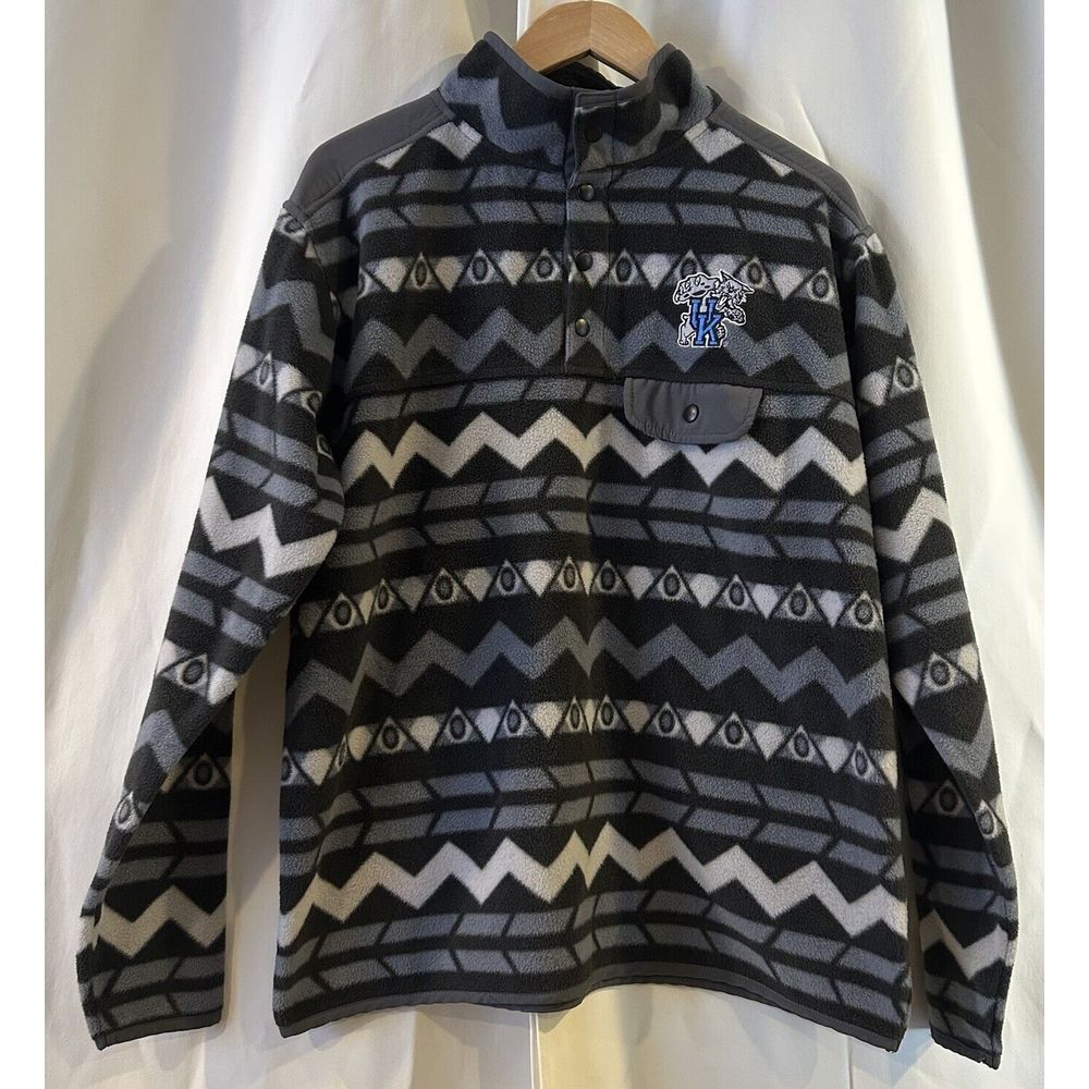 UK Top Of The World Aztec Fleece Pullover‎ Size Large